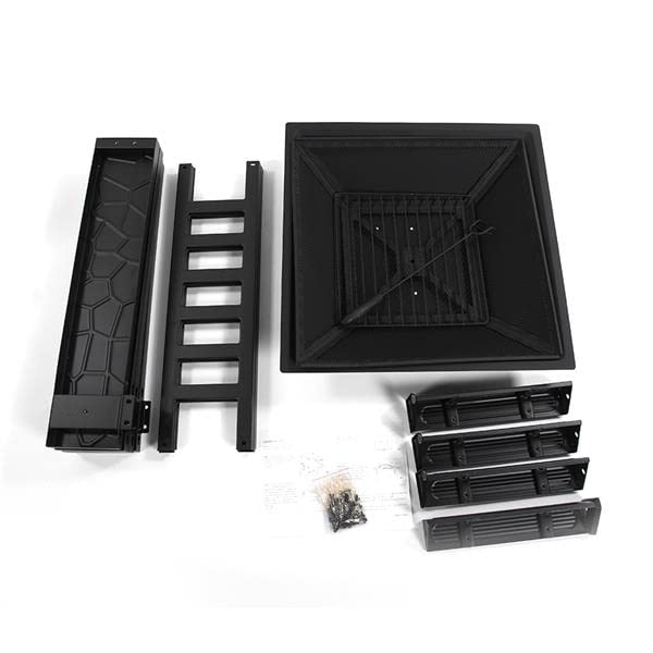32 Inch Wood Burning Metal Fire Pit with Spark Screen and Poker M32767