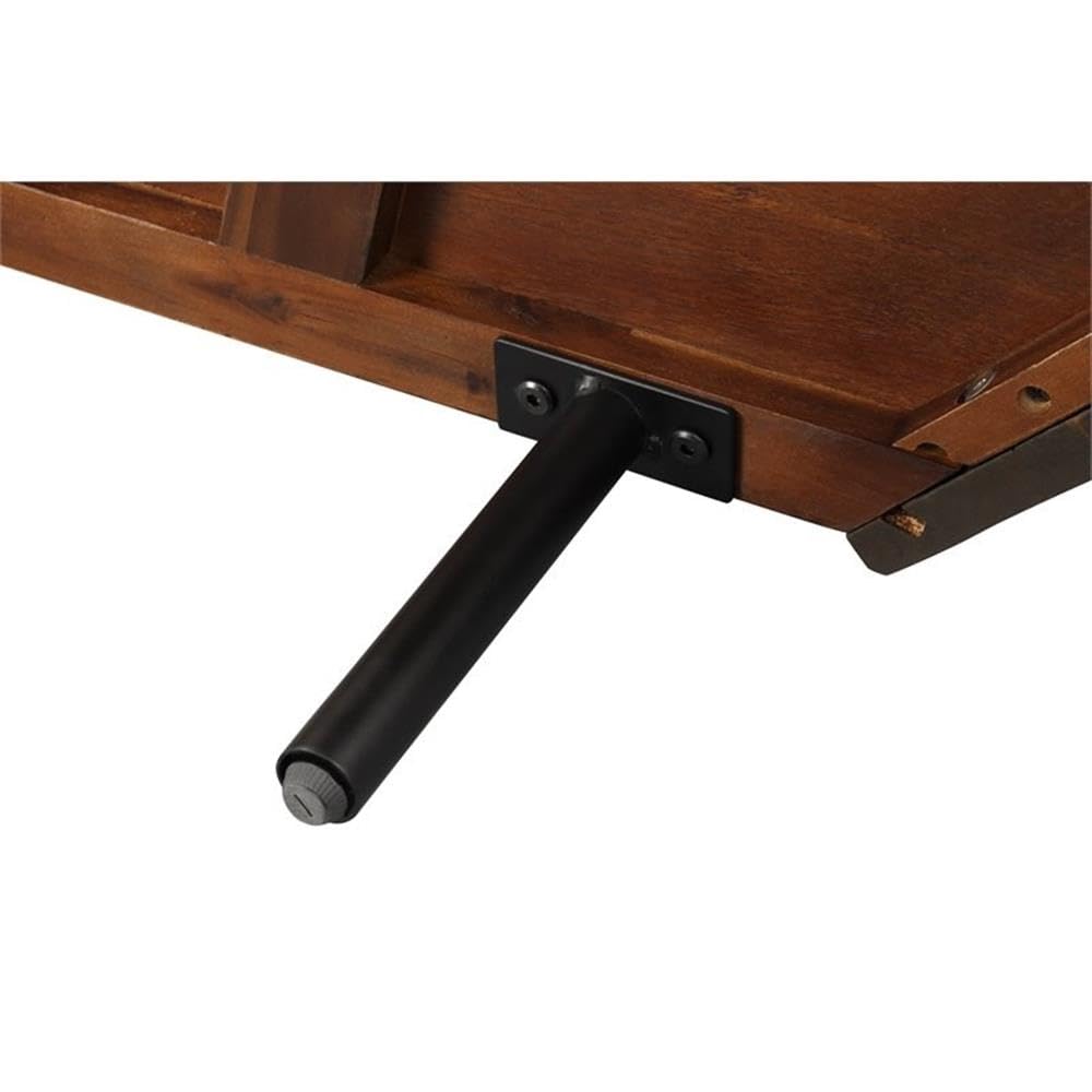 Brown Acacia Wood Corner Media Stand D94314