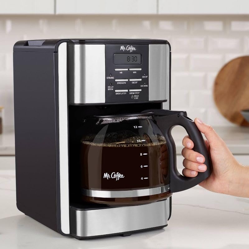 12-Cup Programmable Coffee Maker Black/Stainless Steel L15712