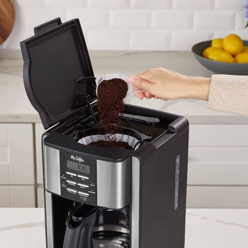 12-Cup Programmable Coffee Maker Black/Stainless Steel L15712