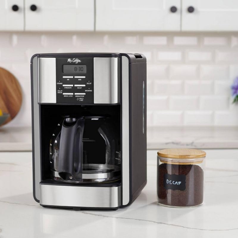 12-Cup Programmable Coffee Maker Black/Stainless Steel L15712