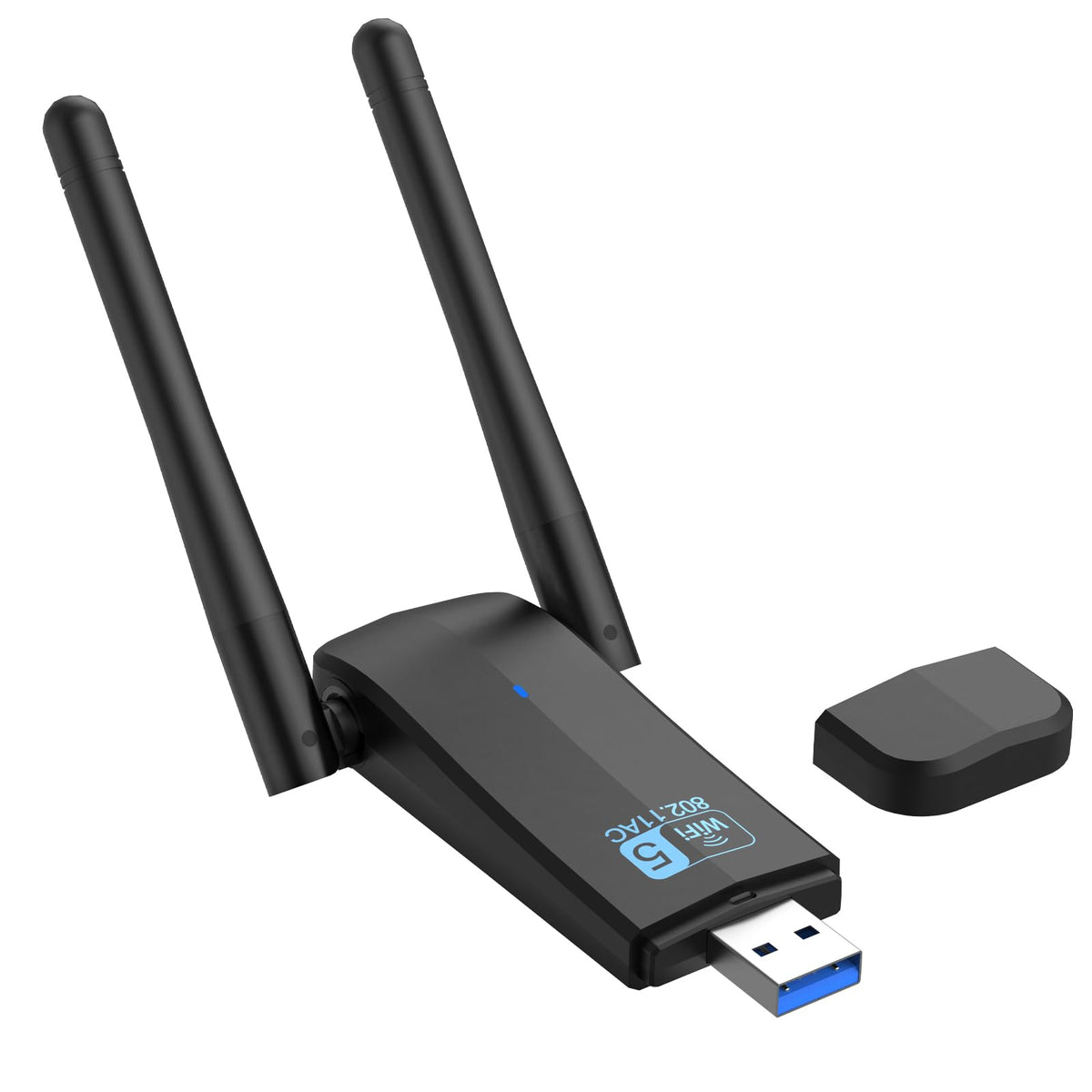Wireless USB 3.0 WiFi Adapter 5G 2.4G Dual-Band 1300Mbps Dual 5Dbi Antennas Y19988