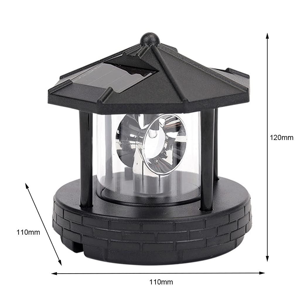 2 Pieces Solar Powered Lighthouse Shape Light V703
