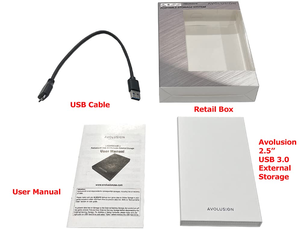 1TB USB 3.0 Portable External Hard Drive D9389