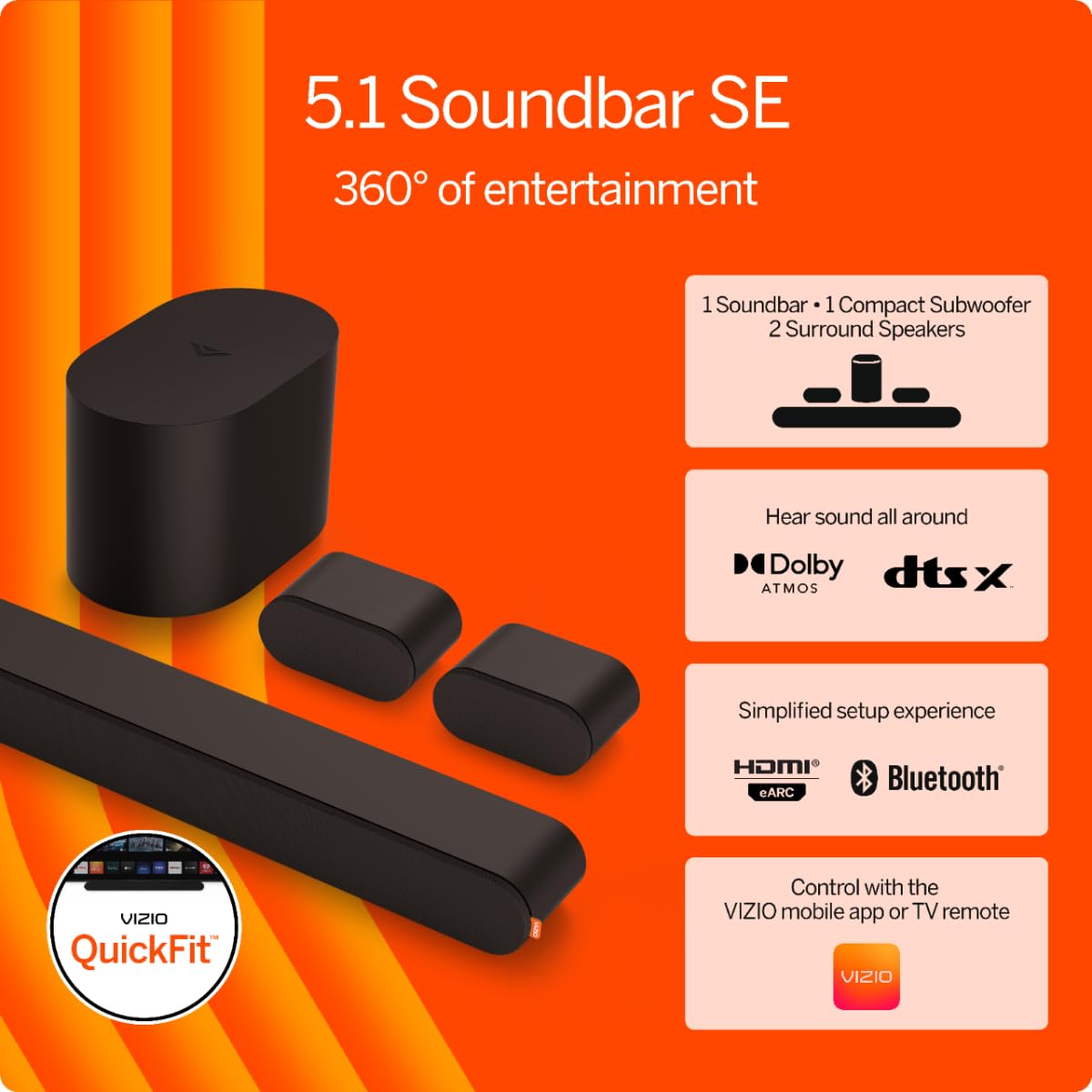 5.1 Soundbar with Wireless Subwoofer and Bluetooth I92504