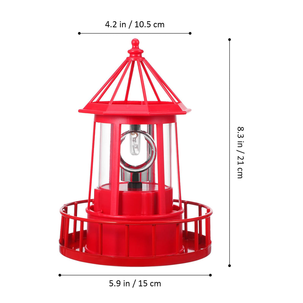 Solar Powered Rotating Lighthouse Garden Light H70898