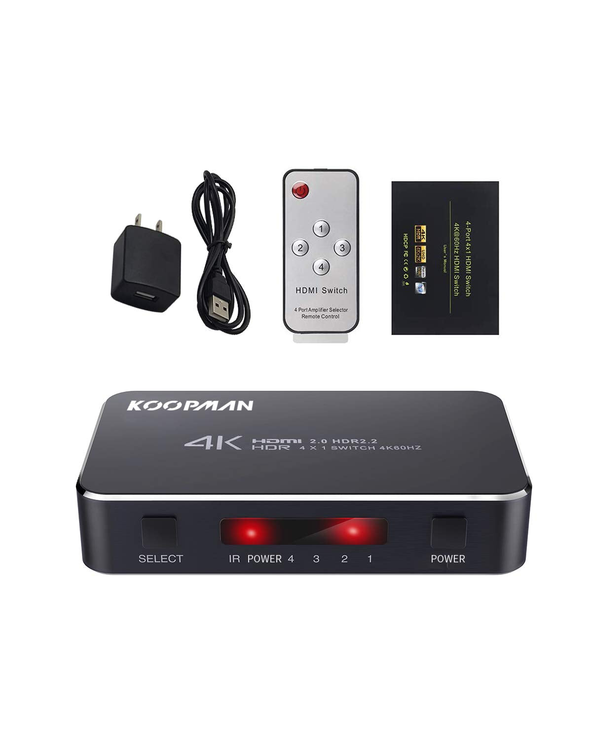 4 Ports 4K 60Hz HDMI Switch F16115