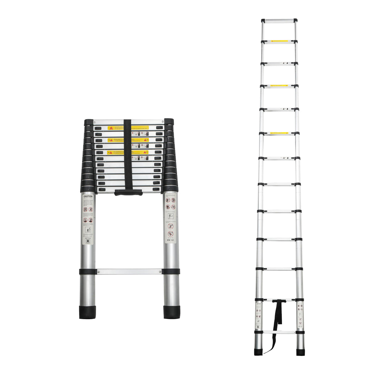 16.5FT Aluminum Telescoping Ladder, 300LB Capacity J96420