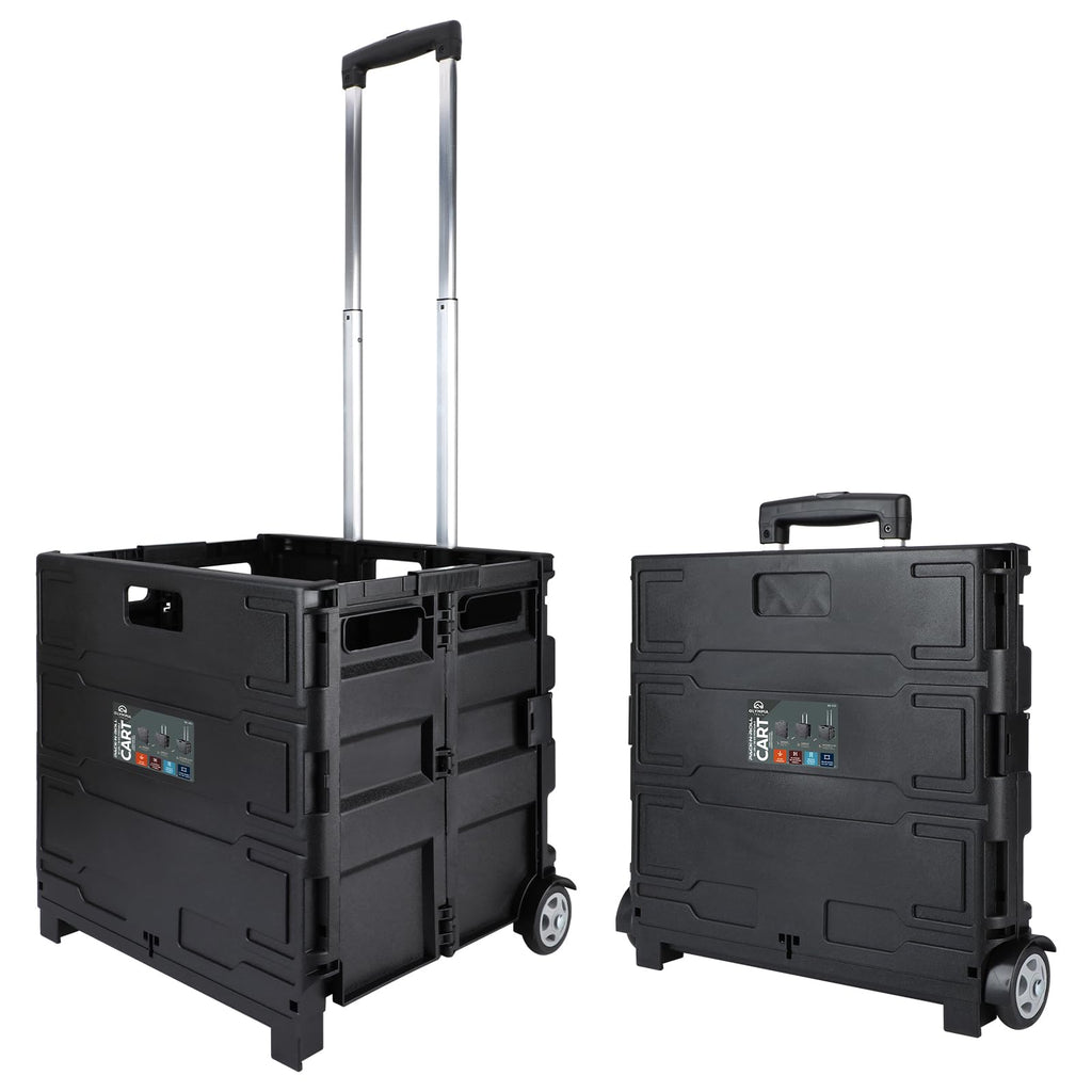 Portable Tools Carrier with Telescopic Handle, 80 Lb. Load Capacity, Black C653