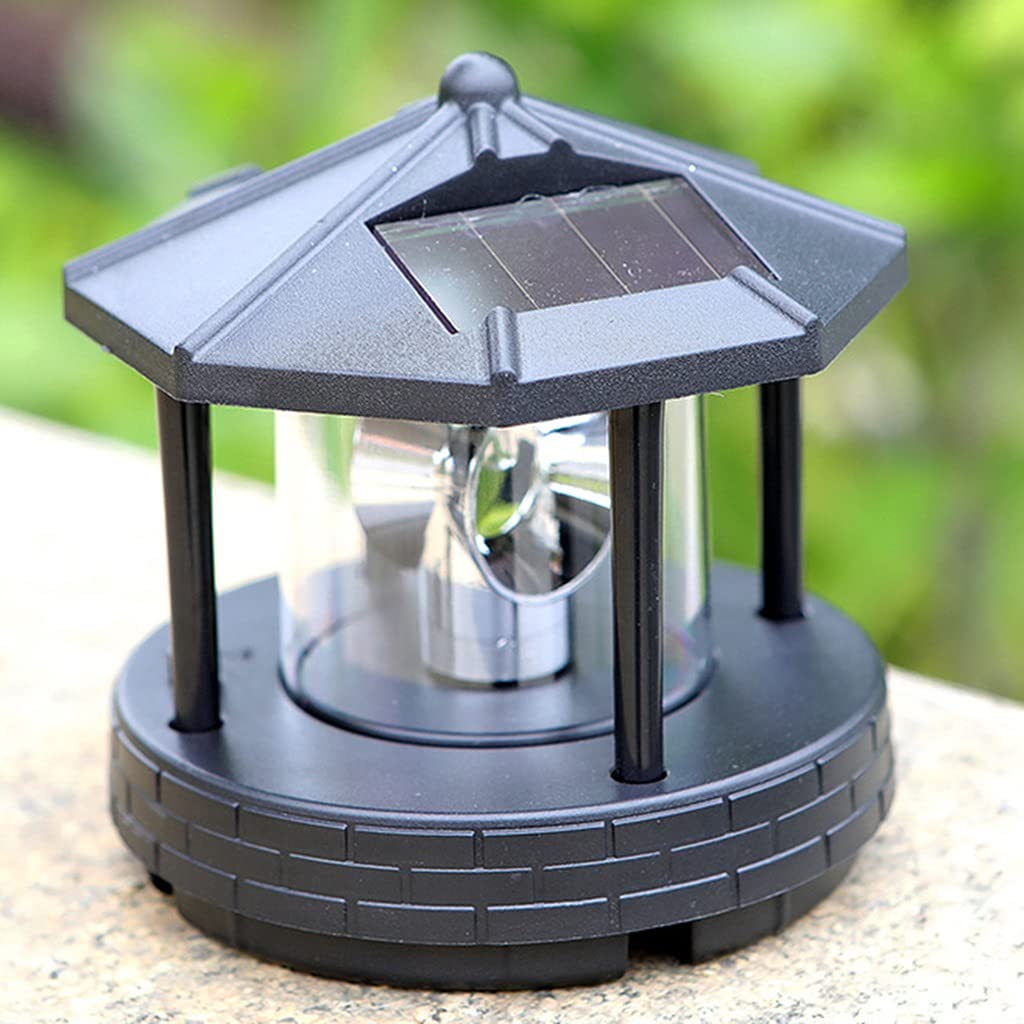 2 Pieces Solar Powered Lighthouse Shape Light V703