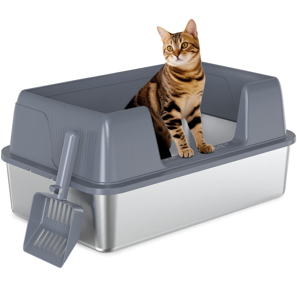 XL Stainless Steel Cat Litter Box F358147