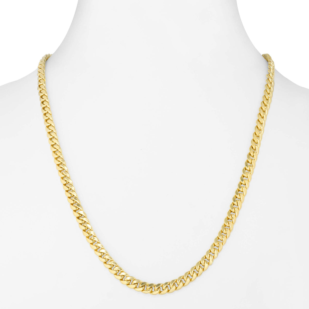 10k Yellow Gold Cuban Link Chain Necklace C700