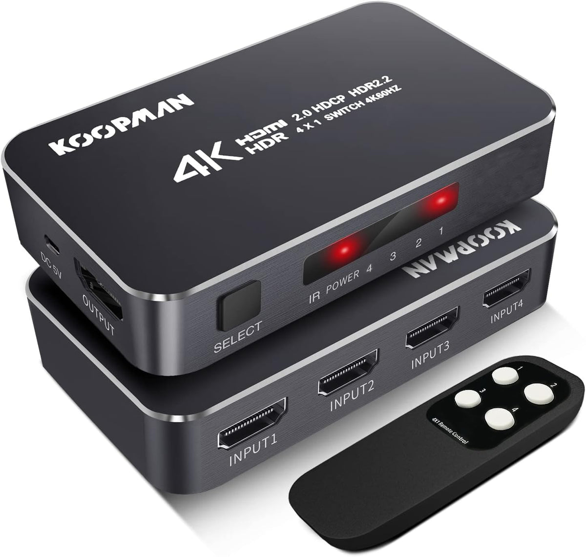 4 Ports 4K 60Hz HDMI Switch F16115