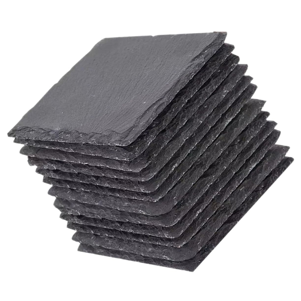 12pcs Natural Stone Coasters Non-Slip Drink Set Y11324