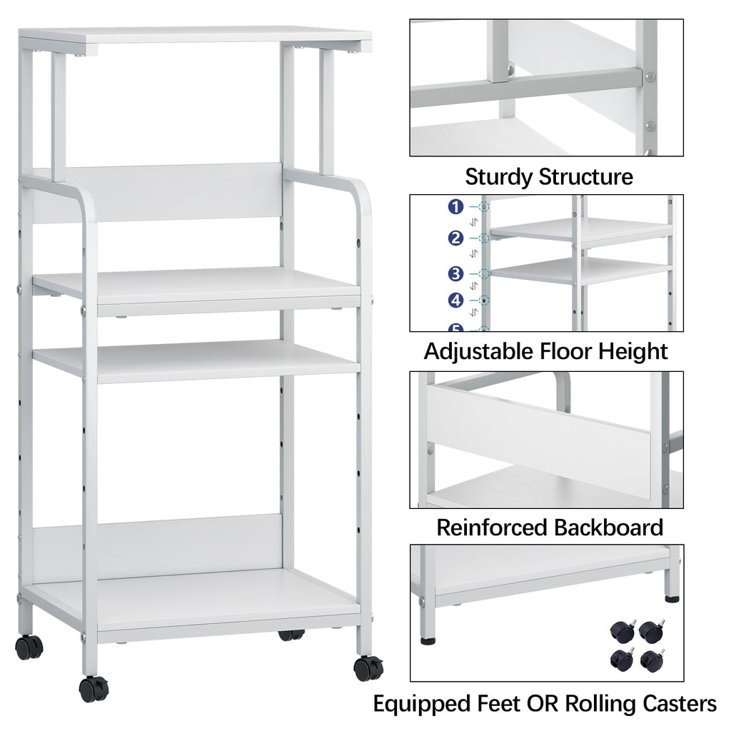 4-Tier Printer Stand with Storage Shelf H435