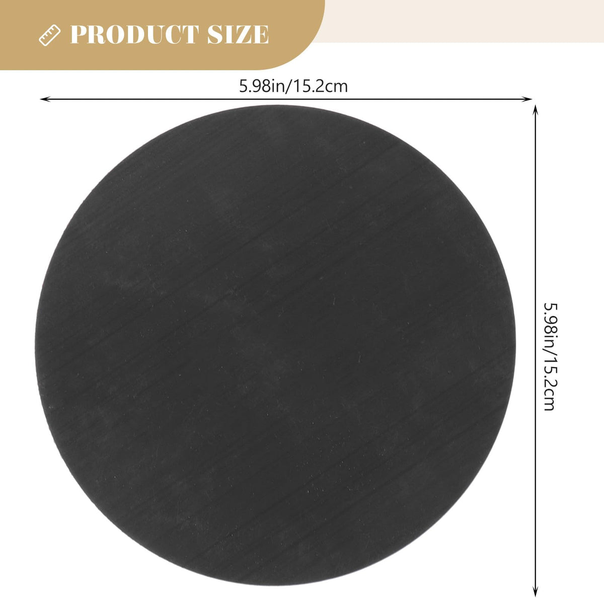 4pcs Round Cork Coasters with ABS Base P751