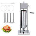 Manual Stainless Steel Sausage Stuffer with 4 Stuffing Tubes F399
