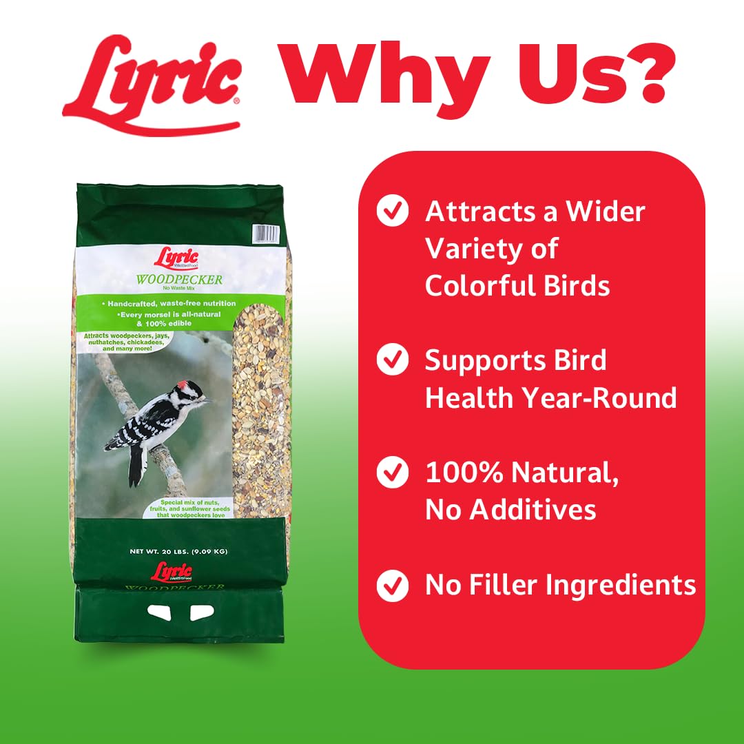 Woodpecker Wild Bird Seed with Nuts & Dried Fruit 20 lb Bag B4458