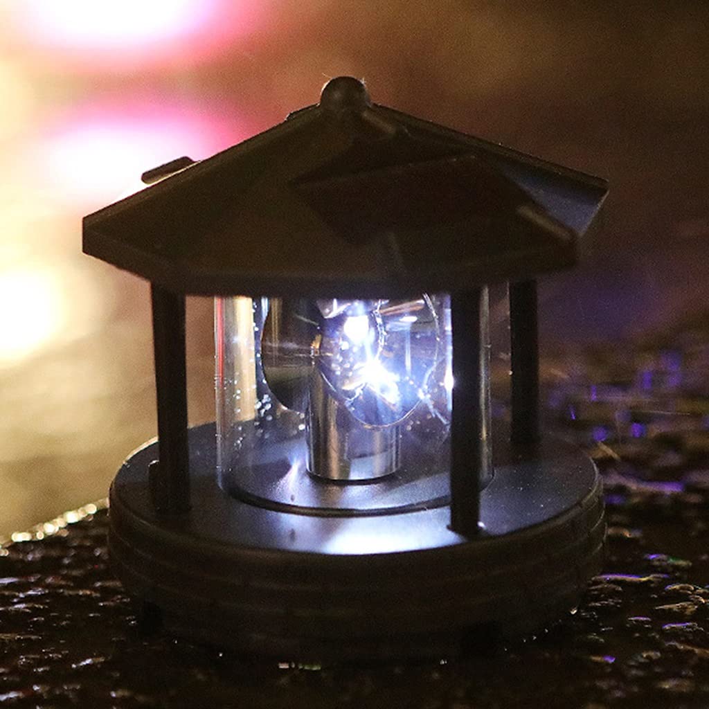2 Pieces Solar Powered Lighthouse Shape Light V703