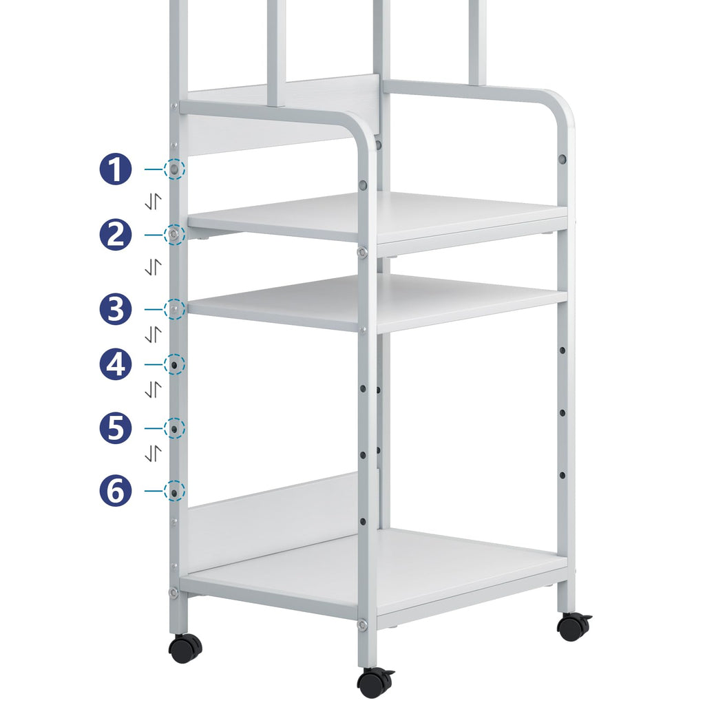 4-Tier Printer Stand with Storage Shelf H435
