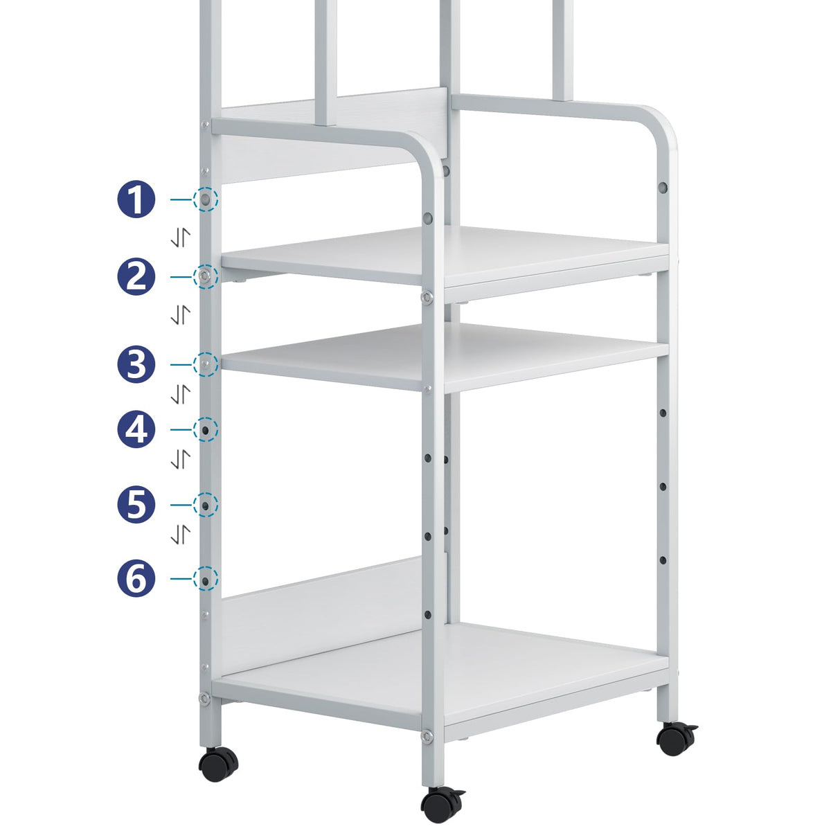 4-Tier Printer Stand with Storage Shelf H435