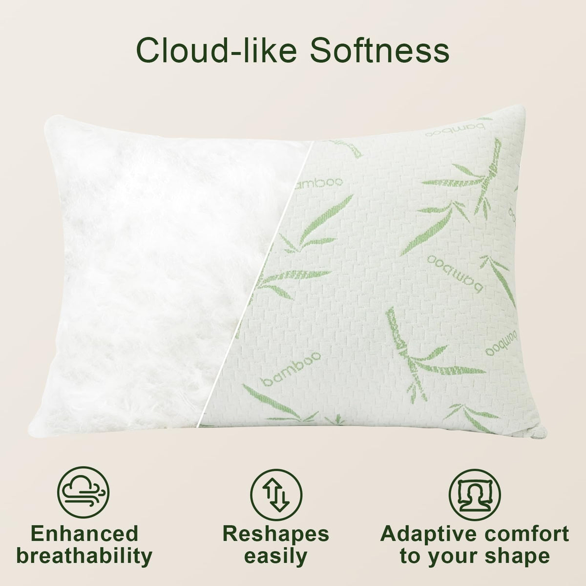 King Size Set of 2 Down Alternative Pillows M88140