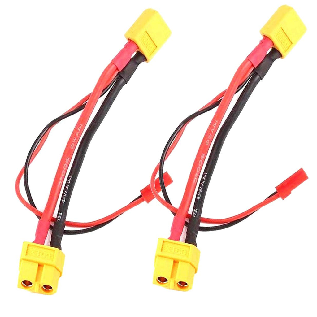14AWG XT60 Parallel Battery Connector 2-Male to 1-Female Cable Splitter Harness Adapter S408781
