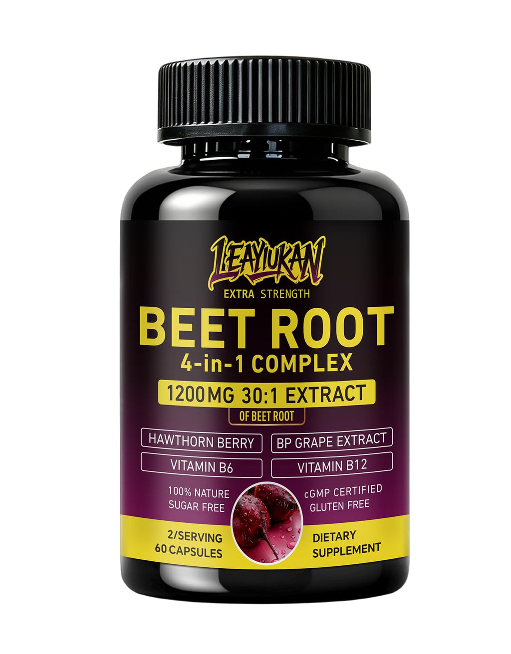 Beet Root Capsules 1200mg 60 Count O842