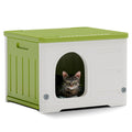 Plastic Stackable Weatherproof Elevated Cat House N738