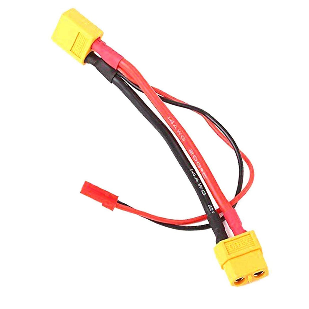 14AWG XT60 Parallel Battery Connector 2-Male to 1-Female Cable Splitter Harness Adapter S408781