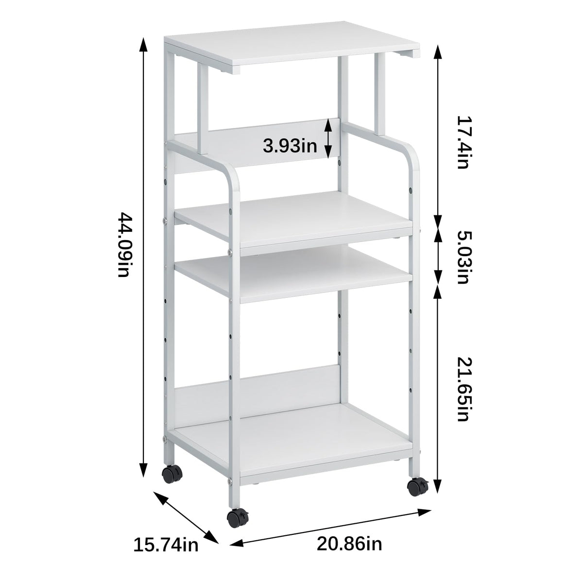 4-Tier Printer Stand with Storage Shelf H435