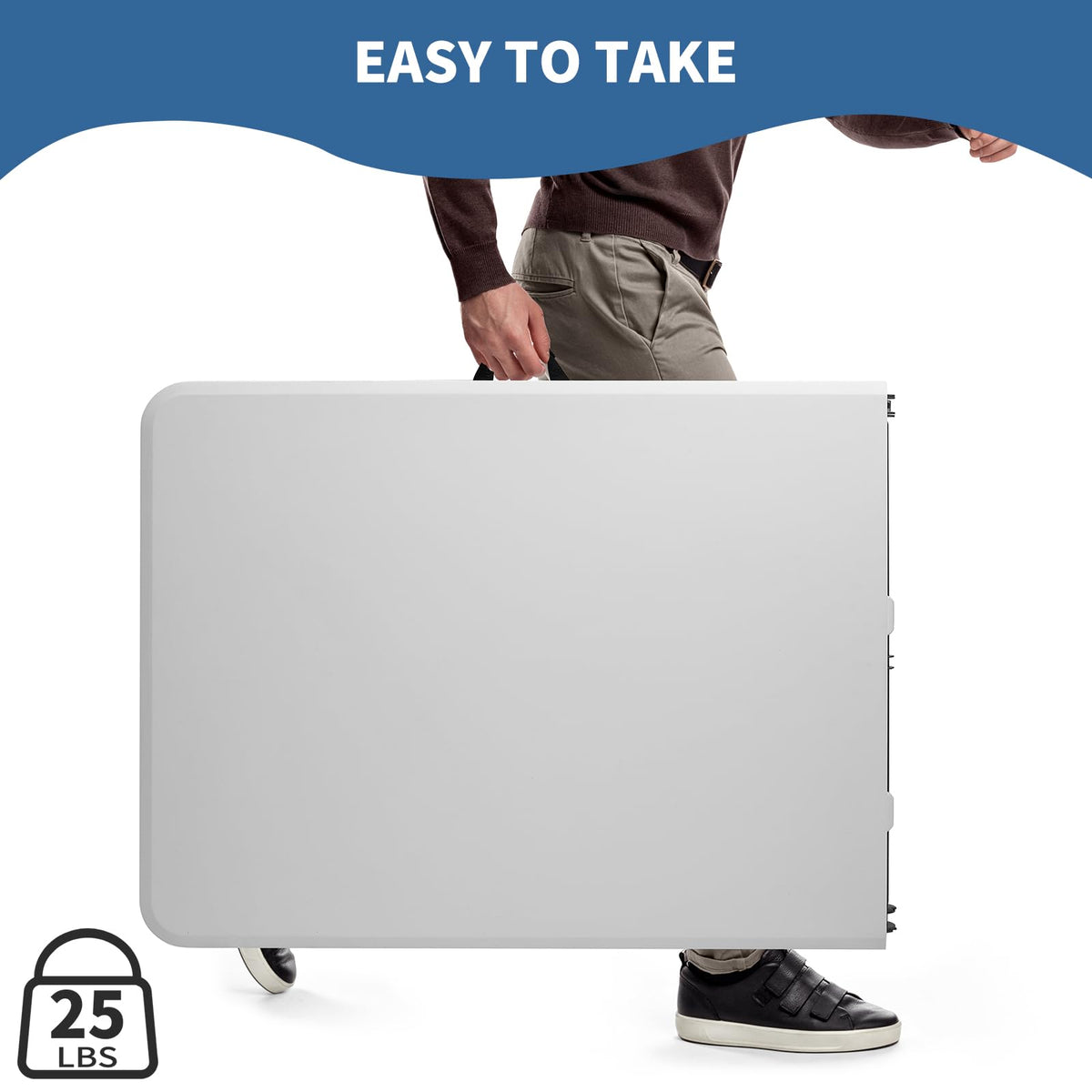 6 ft Plastic Folding Table with Carry Handle A14172