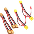 14AWG XT60 Parallel Battery Connector 2-Male to 1-Female Cable Splitter Harness Adapter S408781