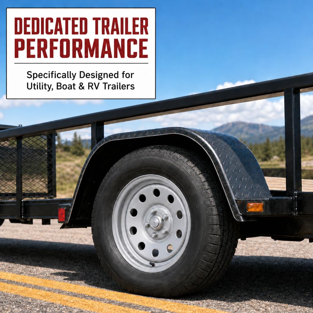 15 Inch 5 Lug Silver Trailer Wheel O420