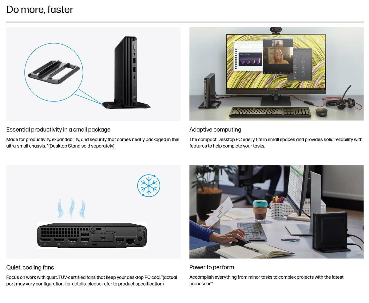 HP Mini Desktop PC Intel i7-12700T 16GB RAM 512GB SSD Windows 11 Pro T58060