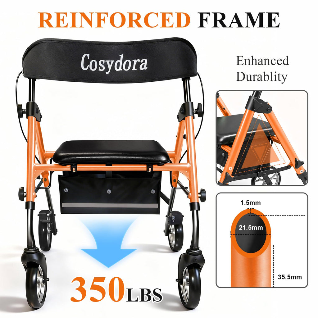 Ultra Lightweight Rollator Walker with Seat I9743
