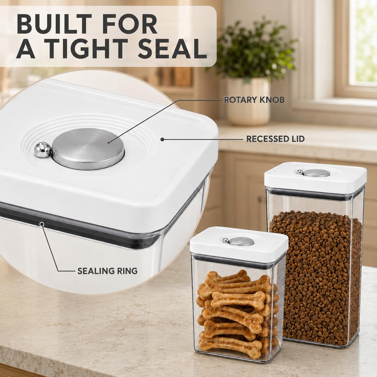 Dog and Cat Food Storage Containers 2-Pack R442