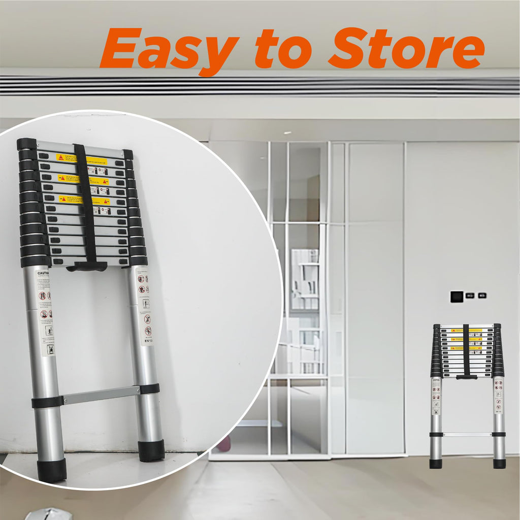 16.5FT Aluminum Telescoping Ladder, 300LB Capacity J96420