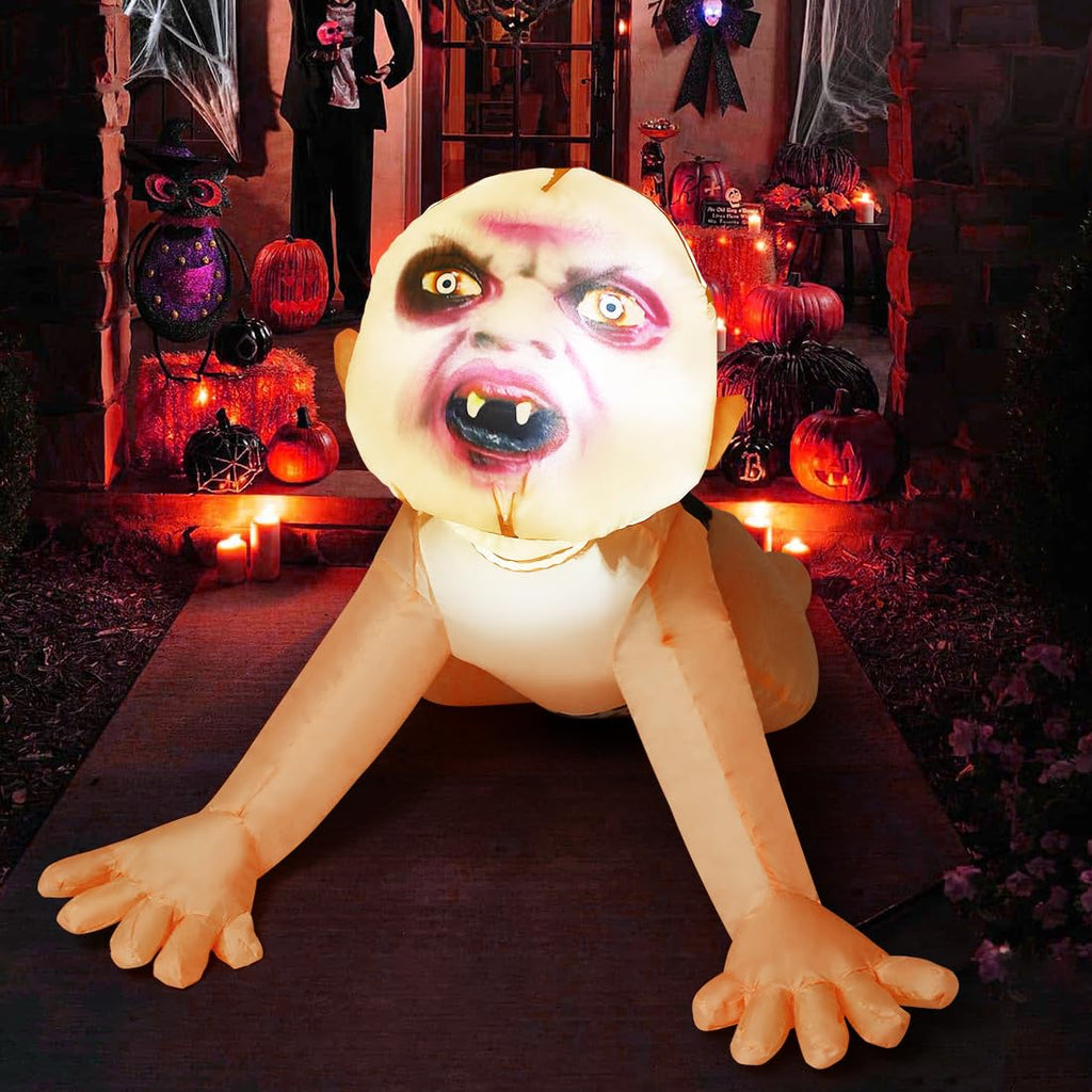 4 FT Inflatable Zombie with Built-in LEDs H222