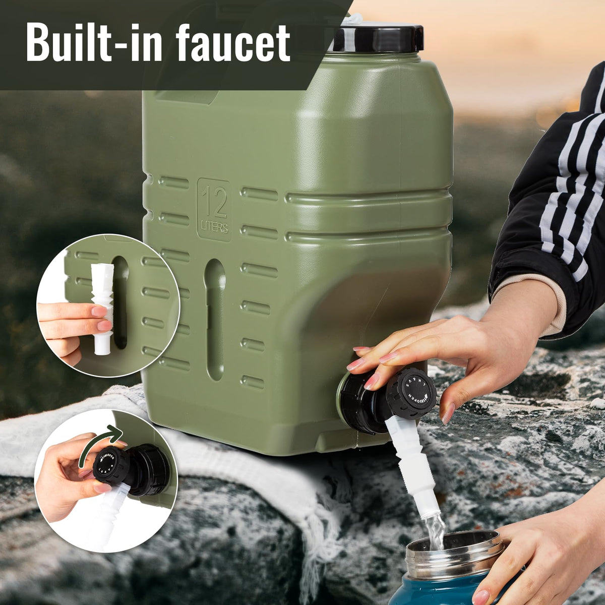 3.2 Gallon Camping Water Jug with Spout N46447