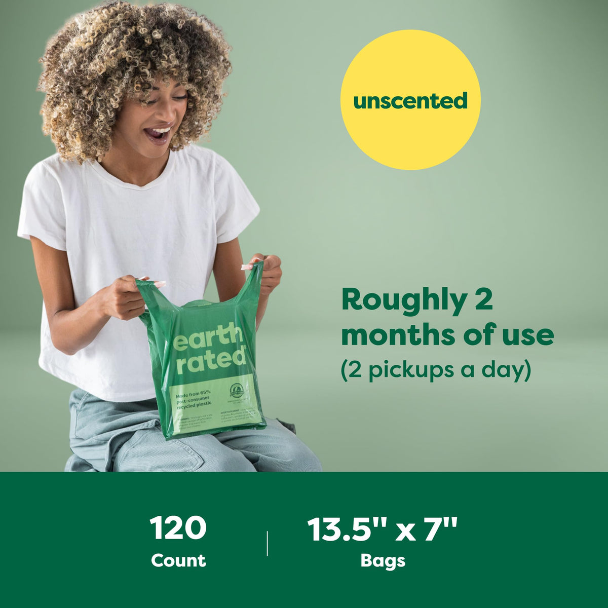 120 Leak Proof Unscented Dog Poop Bags S2633