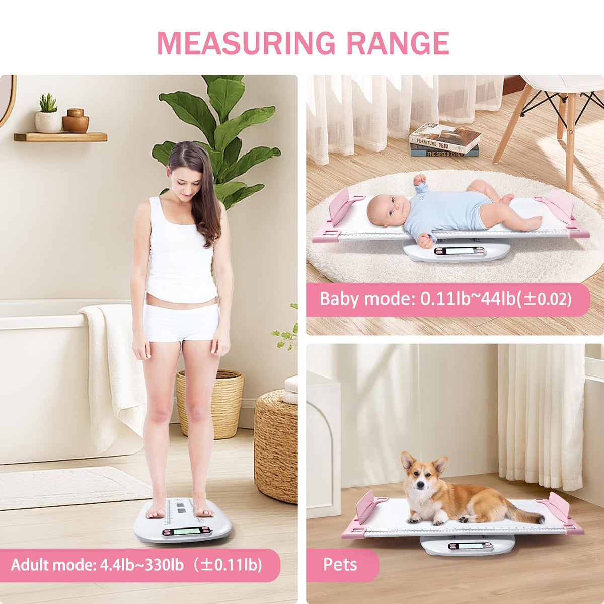 Portable Digital Pet Scale with Height Markings Z687199