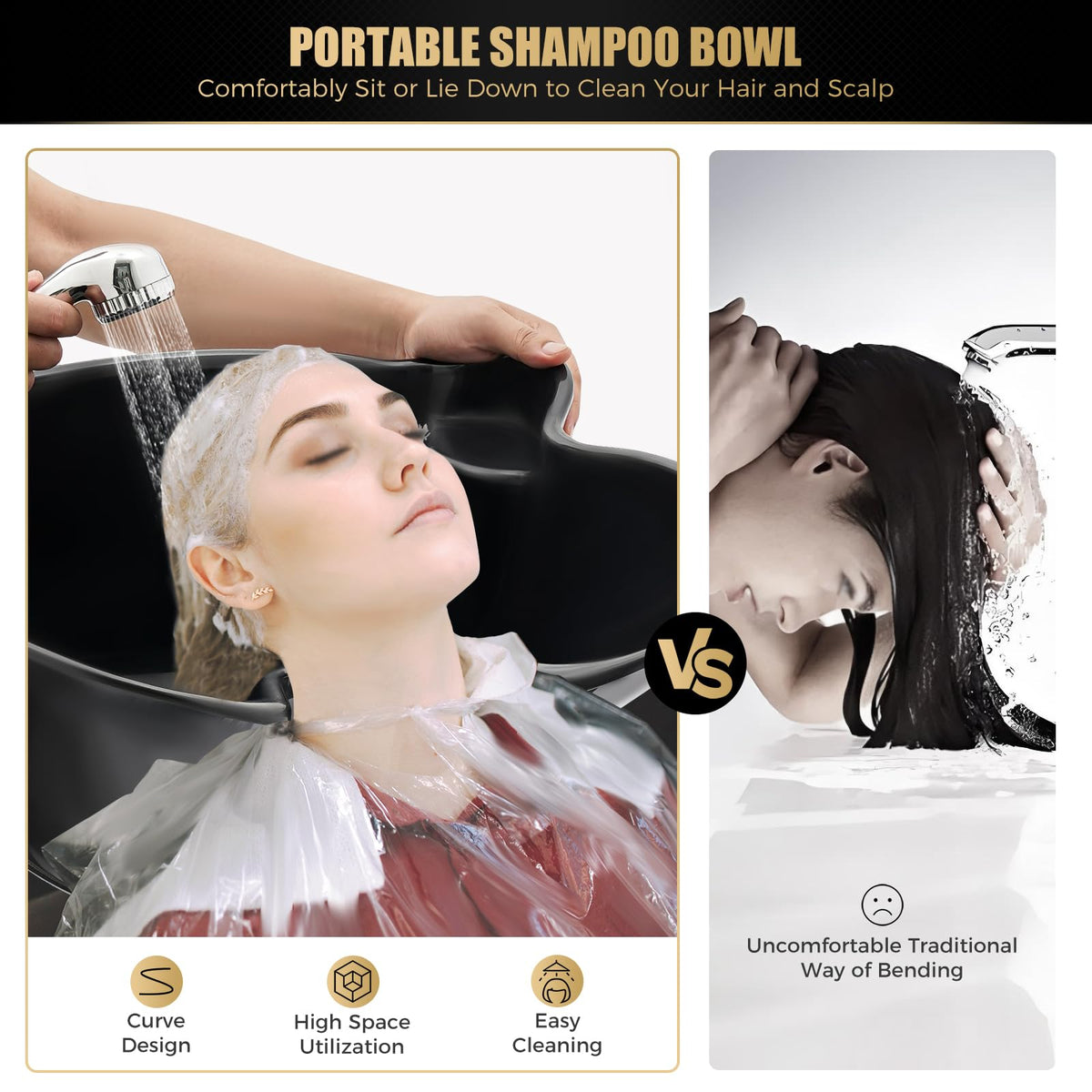 Portable Plastic Shampoo Unit with Electric Pump, 2 Buckets and Drain Hoses Z6682