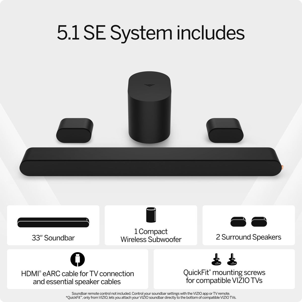 5.1 Soundbar with Wireless Subwoofer and Bluetooth I92504