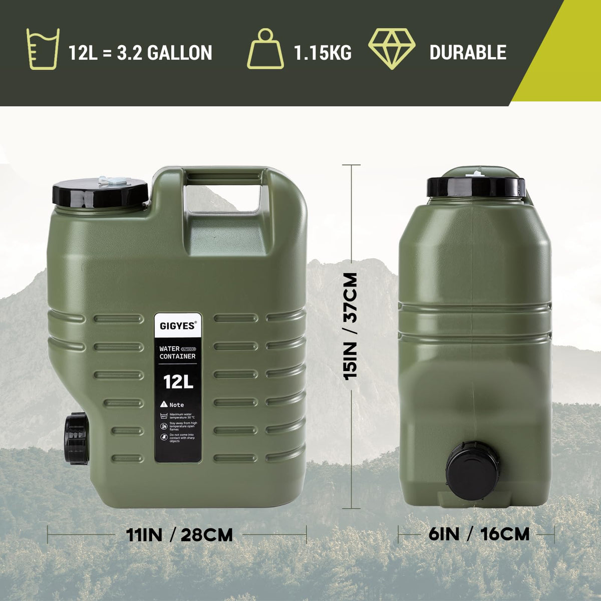 3.2 Gallon Camping Water Jug with Spout N46447
