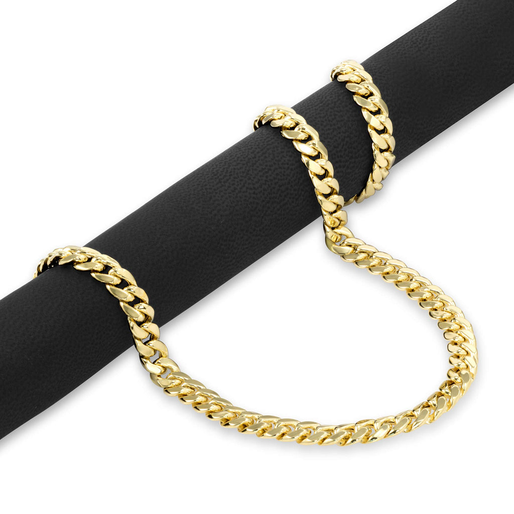 10k Yellow Gold Cuban Link Chain Necklace C700