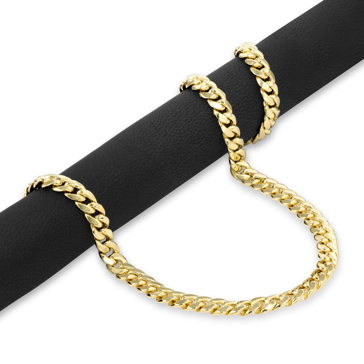 10k Yellow Gold Cuban Link Chain Necklace C700
