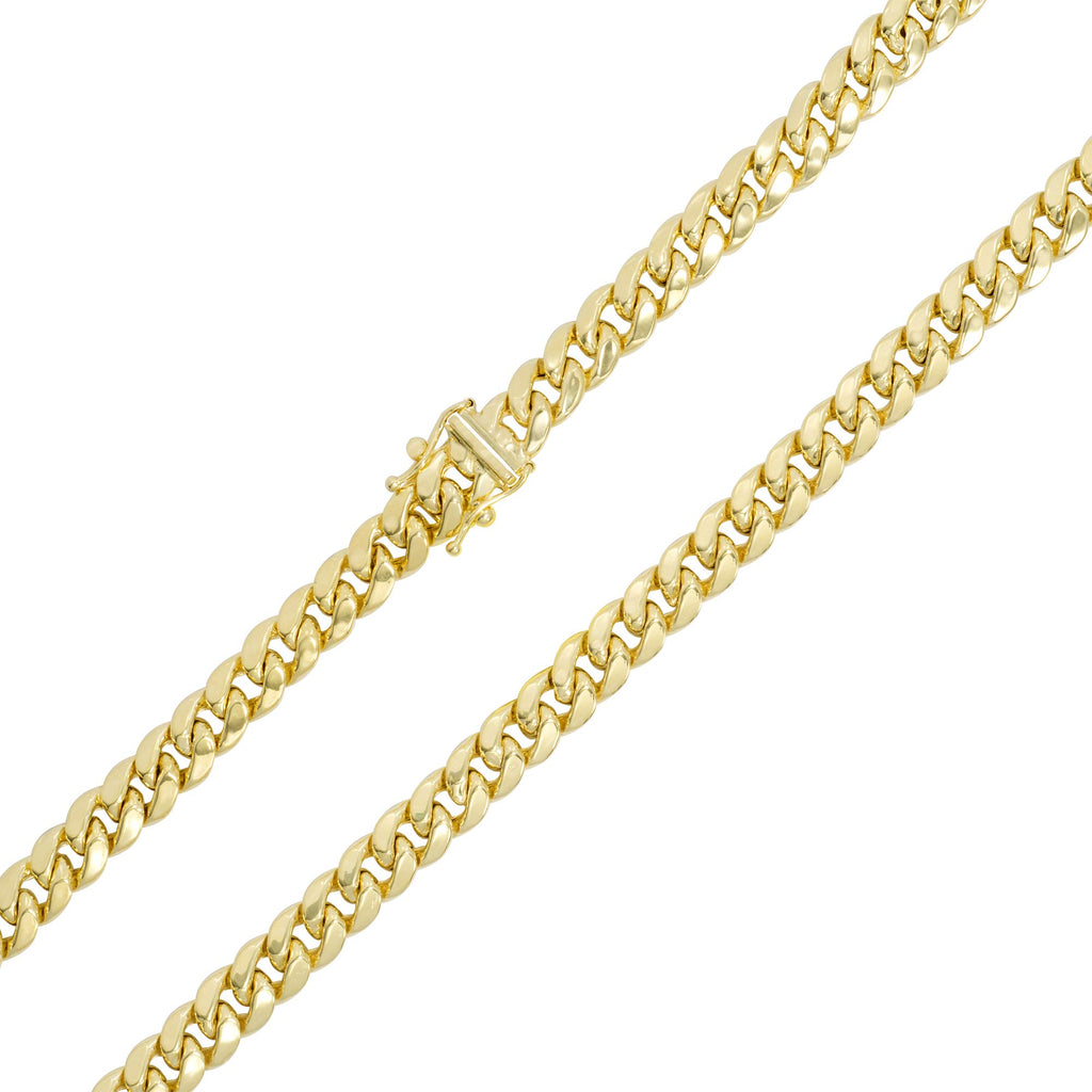 10k Yellow Gold Cuban Link Chain Necklace C700