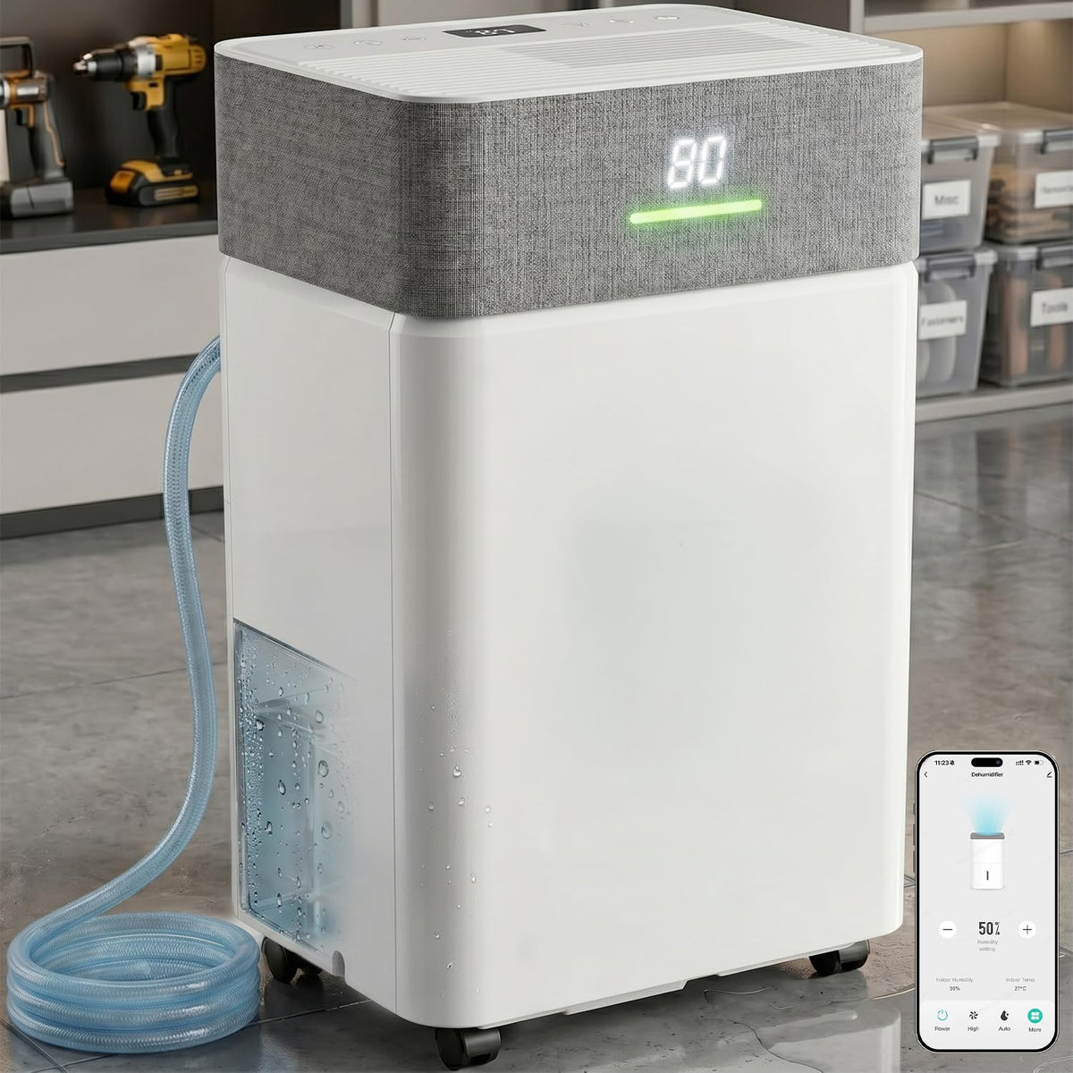 5000Sq.Ft Dehumidifier with Drain Hose Q9798