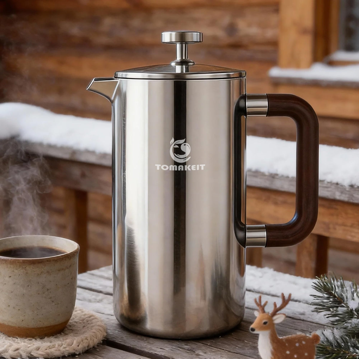 1L Stainless Steel French Press Coffee Maker R126